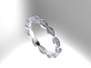 Diamond 3/4-Way Band Diamond Wedding Band 14K White Gold Ring Fine Jewelry Bridal Set Diamond Matching Ring  - V1063