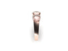 Three-Stone Engagement Ring With Diamonds 14K Rose Gold Gemstone Ring with 6.5mm Round Morganite Center and Two 5mm Side-Morganites - V1069
