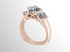 Forever One Moissanite Engagement Ring 14k Rose Gold Ring Statement Ring Flower Engagement Ring Unique Etsy Jewellery Bridal Jewelry - V1070