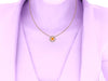 Diamond Necklace Citrine Necklace 14K Yellow Gold Necklace with 5mm Round Citrine Center November Birthstone Fine Jewelry Gemstones- V1074
