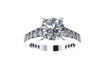 Forever One Moissanite Engagement 14K White Gold Engagement Ring Diamond Ring Etsy Unique Jewelry Statement Ring Birthday Gift- V1081
