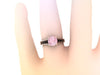 Black Diamond Engagement Ring Morganite Engagement Ring 14K Rose Gold Ring with 7mm Round Morganite Ctr Gemstone Engagement  - V1081