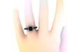 Black Diamond Halo Engagement Ring 14K Black Gold Engagement Ring Valentine's Gift Fine Jewelry Etsy Rings Statement Ring Proposal - V1085