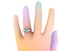 Elegance Collection Engagement Ring in Rose Gold Wedding Ring November Birthstone Fine Jewelry Round Swiss Blue Topaz Center Gems - V1093