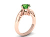Emerald Engagement Ring 14K Rose Gold Wedding Ring Fine Jewelry Mother's Day Gift Elegance Collection Fine Etsy Jewelry Unique Gems - V1093