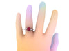 Elegance Collection Engagement Ring in 14K White Gold Wedding Ring with 7mm Round Red Ruby Center  Gemstone Engagement Fine Jewelry- V1093
