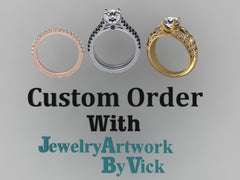 Start Your Custom Order With JewelryArtWorkByVick Custom Order Engagement Rings Unique Etsy Fine Jewelry Statement Rings Proposal Ring Gifts