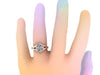Forever One Moissanite Grace Collection Engagement Ring 14K Rose Gold Wedding Ring Diamond Alternative Love Xmas Gifts For Her- V1095