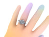 Unique Engagement Ring Diamond Wedding Ring 14K White Gold Ring with Heart Shape Forever Brilliant Moissanite Center Valentine's Gift- V1101