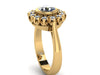 Victorian Engagement Ring Diamond Vintage Engagement 14K Yellow Gold Wedding Ring 6mm Charles & Colvard Forever One Moissanite Ring - V1105