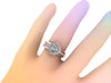 Diamond Halo Engagement Ring Moissanite Wedding Classic Engagement 14K Rose Gold Ring With 6.5mm Forever One Moissanite Center-V1110