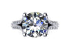 Forever One Moissanite Engagement Ring Diamond Split Shank Classic Engagement Ring 14K White Gold Wedding Ring Celebrity Ring - V1117