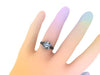 14K White Gold Engagement Ring Split Shank Natural Black Diamond Classic Engagement Ring With 8mm Moissanite Center Celebrity Style - V1117
