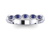 Blue Sapphire Band 14K White Gold Band Wedding Band Matching Ring Fine Jewelry Holiday Gifts Valentine's Gift For Her Gems Holiday - V1116