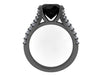 14K Black Gold Engagement Ring Natural Black Diamond Ring Classic Engagement Ring Celebrity Ring Etsy Unique Engagement Ring Genuine - V1117