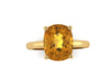 10x8mm Cushion Cut Citrine Solitaire Engagement Ring 14K Yellow Gold Wedding Ring Marraige Bridal Fine Jewelry Elegant Gemstone rings -V1131