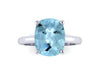 10x8mm Cushion Cut Aquamarine Engagement Ring 14K White Gold Wedding Ring Marraige Bridal Fine Jewelry Elegant Gemstone Bridal Gifts -V1131
