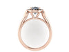 14k Rose Gold Engagement Ring Unique Moissanite Wedding Ring Heart Ring Genuine Black Diamond Holiday Gift Items Gemstone Custom Jewel-V1137