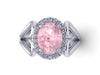 Unique Morganite Engagement Ring Diamond Valentine's Gift Heart Engagment Ring 14k White Gold Engagemetn Ring Bridal Rings Etsy Rings- V1137
