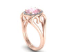 Unique Morganite Engagement Ring Diamond Valentine's Gift Heart Engagment Ring 14k Rose Gold Engagemetn Ring Bridal Rings Etsy Rings- V1137