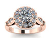 Victorian Engagement Ring Moissanite Engagement Ring 14k Rose Gold Bridal Jewelry Diamond Engagement Ring Valentine's Gift Etsy Rings-V1140