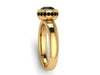 Black Diamond Engagement Ring Wedding Ring 14k Yellow Gold Engagement Ring Valentine's Gift Unique Fine Jewelry Gemstone ring Propose- V1139