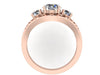 Rose Gold Engagement Ring Edwardian Forever One Moissanite Engagement Ring 14K Vintage Ring Filigree Design Ring Statement Ring- V1144