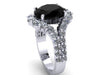White Gold Black Diamond Engagement Ring Oval Natural Diamond Ring White Diamond Ring Jewelry Gifts For Her Etsy Unique Engagement - V1146